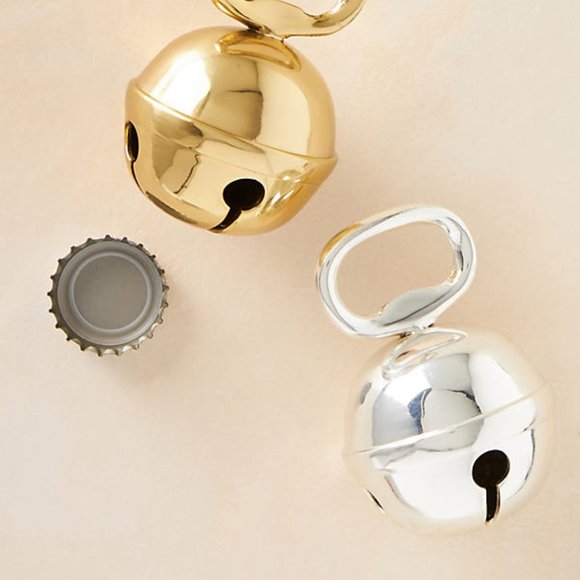 Anthropologie Other - Anthropologie Jingle Bell Bottle Opener Silver